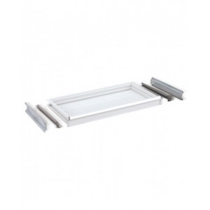 Cassetto per scaffale a estrazione semplice H 100 mm, grigio chiaro