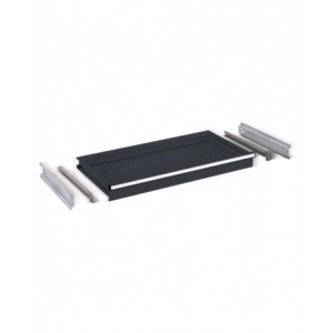 Cassetto per scaffale a estrazione semplice H 100 mm, grigio antracite