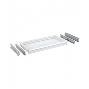 Cassetto per scaffale a estrazione telescopica H 150 mm, grigio chiaro