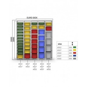 Campata aggiuntiva per scaffale, L398 x P421 x H2003 mm