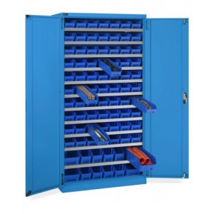 Armadio con 82 contenitori RK Box Air, L1023 x P555 x H2000 mm, blu