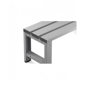 Panchina singola a 3 doghe con schienale, L2000 x P406 x H1900 mm