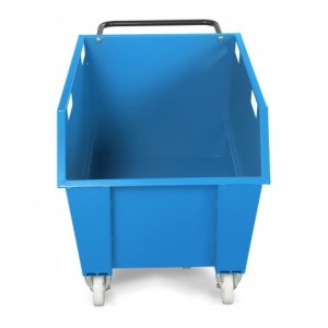 Benna ribaltabile portarottami con ruote, capacità 500 Lt