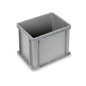 Contenitore Euro in polipropilene riciclato, L400 x P300 x H320mm, maniglie a conchiglia