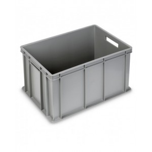 Contenitore Euro in polipropilene riciclato, L600 x P400 x H320mm, maniglie Aperte