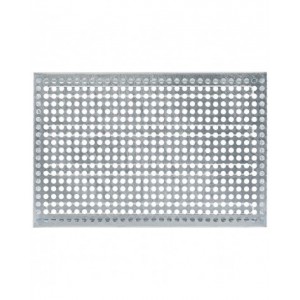 Cassetta metallica forata con maniglie, mis. 272-4, ⌀ foro 10 mm,  L480 x P315 x H200 mm