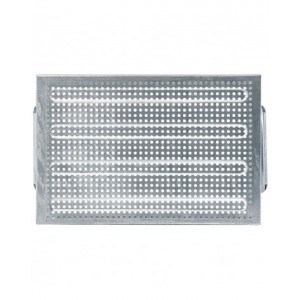 Cassetta metallica forata con maniglie, mis. 272-3, ⌀ foro 4,2 mm,  L325 x P210 x H200 mm