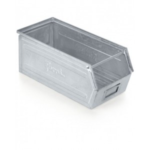 Contenitore a bocca di lupo zincato con traversino, mis.3P4, L210 x P550 x H200 mm