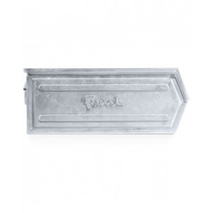 Contenitore a bocca di lupo zincato con traversino, mis.3P4, L210 x P550 x H200 mm