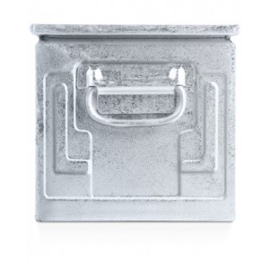 Contenitore a bocca di lupo zincato con traversino, mis.4A5, L310 x P525 x H315 mm