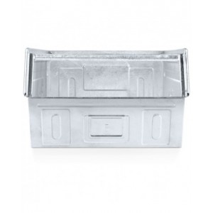 Cassetta zincata a bocca di lupo con traversino, mis. 5, L480 x P725 x H295 mm