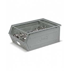 Cassetta zincata a bocca di lupo con doppio traversino, mis. 4, L310 x P510 x H200 mm