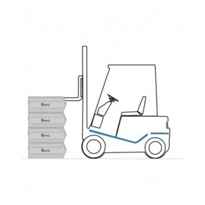 Cassetta zincata a bocca di lupo con doppio traversino, mis. 4, L310 x P510 x H200 mm