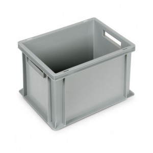 Contenitore Euro Box, mis. 4327, L400 x P300 x H270 mm, maniglie aperte