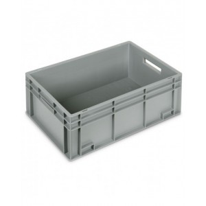Contenitore Euro Box, mis. 6424, L600 x P400 x H236 mm, maniglie aperte