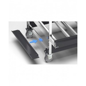 Coppia staffe di rinforzo per scaffale su ruote, L113 x P520 x H22 mm