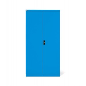 Schrank mit Flügeltüren, 2 Fachböden, 7 Schubladen, blau, PERFOM14054