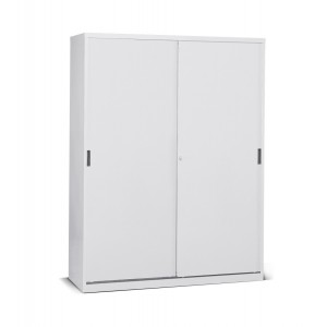 Armadio con porte scorrevoli serie Perfom, colore grigio chiaro RAL 7035