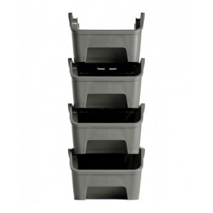 Contenitore  per scaffale in polipropilene riciclato RK Box Air, L141 x P400 x H91 mm