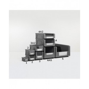 Contenitore per scaffale in polipropilene riciclato Picking Box Mythos, mis. 4A2, L314 x P500 x H145 mm