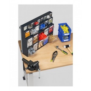 Cassettiera porta minuteria Visual Box, 5 cassetti, grigio antracite, L600 x P140 x H168 mm