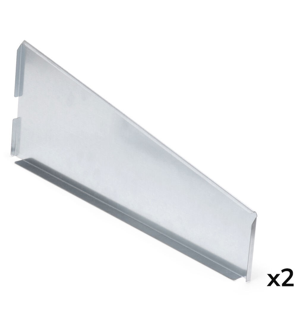 Coppia divisori trapezoidali zincati aggiuntivi, L16 x P493 x H187 mm