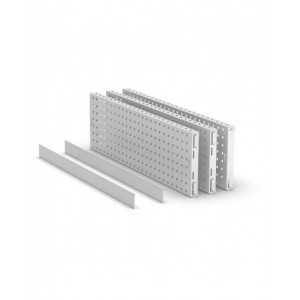 Kit 3 Pannelli porta attrezzi e 2 bordi, 953x40x304 mm