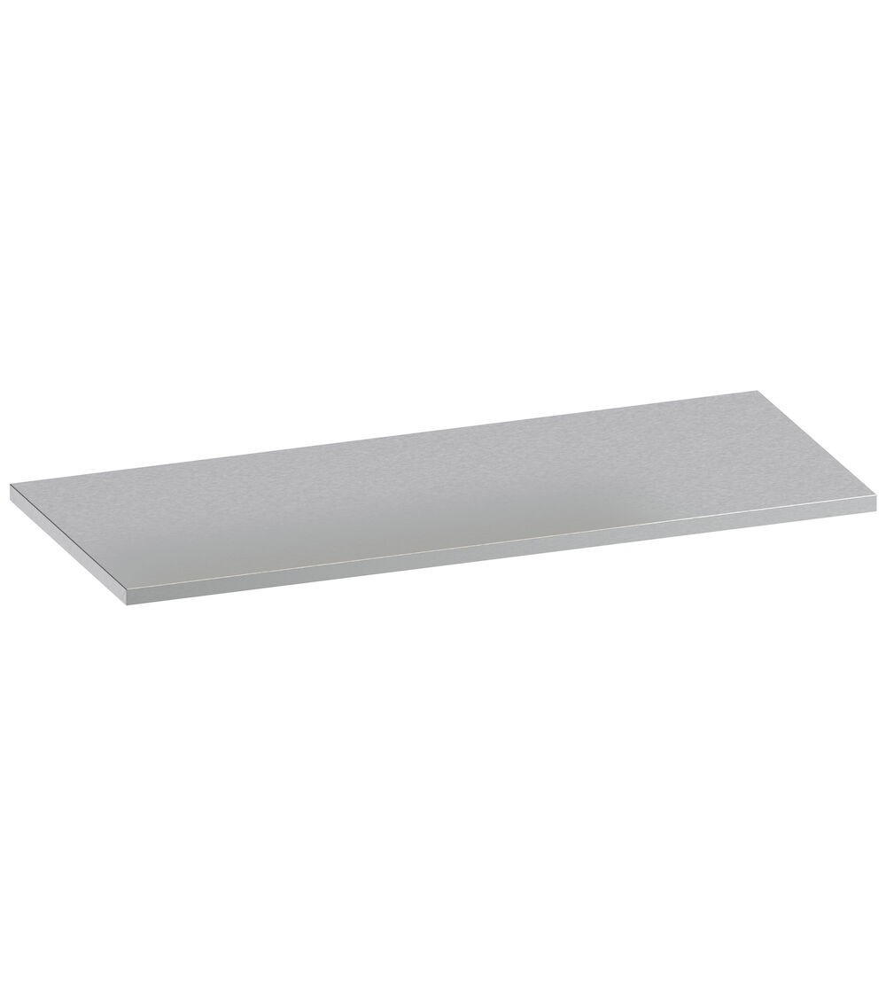 Top in acciaio inox satinato, L1428 x P600x H32 mm