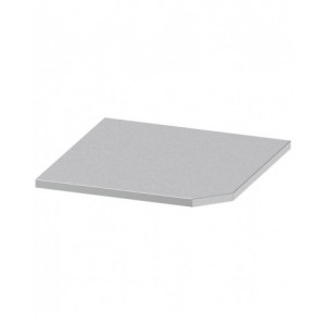 Top Garage per angolo in acciaio inox satinato