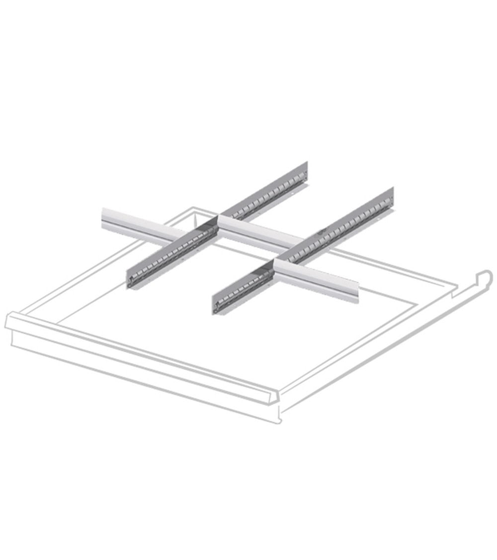 Geschlitzte Trennwände für Schubladen, 50 mm H, für Schränke mit einer Breite von 714 mm