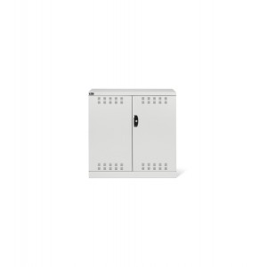 Armadio con ante a battente fessurate 54x27 EH, PERFOM12011, colore grigio chiaro