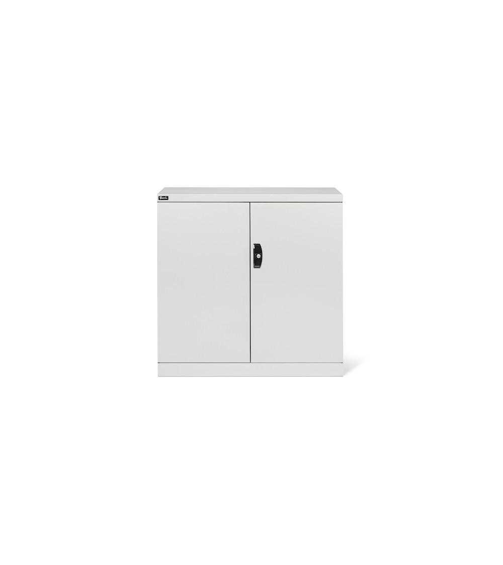 Schrank mit 2 Türen, 4 Fachböden, 3 Schubladen, hellgrau + anthrazitgrau PERFOM14004