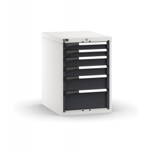Schubladenblock für die Werkbank, 6 Schubladen 12x75, 2x100, 1x150, 1x200, B561 x T726 x H800 mm
